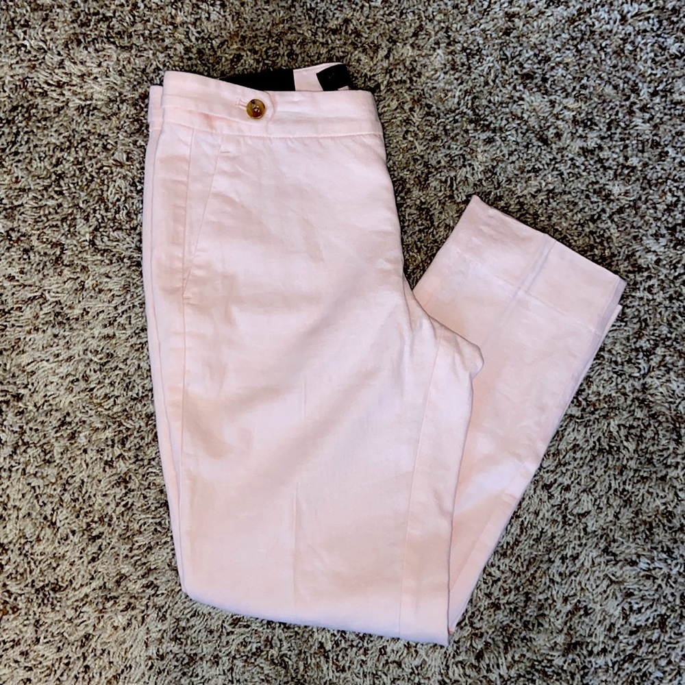 Banana Republic Avery Linen Blend Tailored Ankle Pant Lined